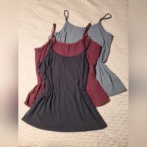 Women's Gray and Burgundy Tops
